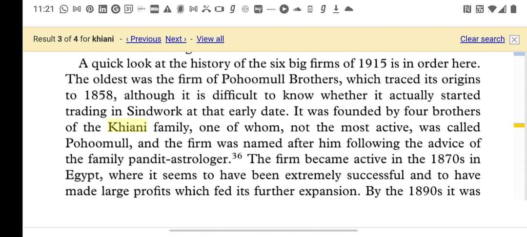 Markovits page documenting the Khiani family