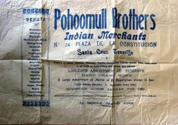 Pohoomull Brothers depot list poster